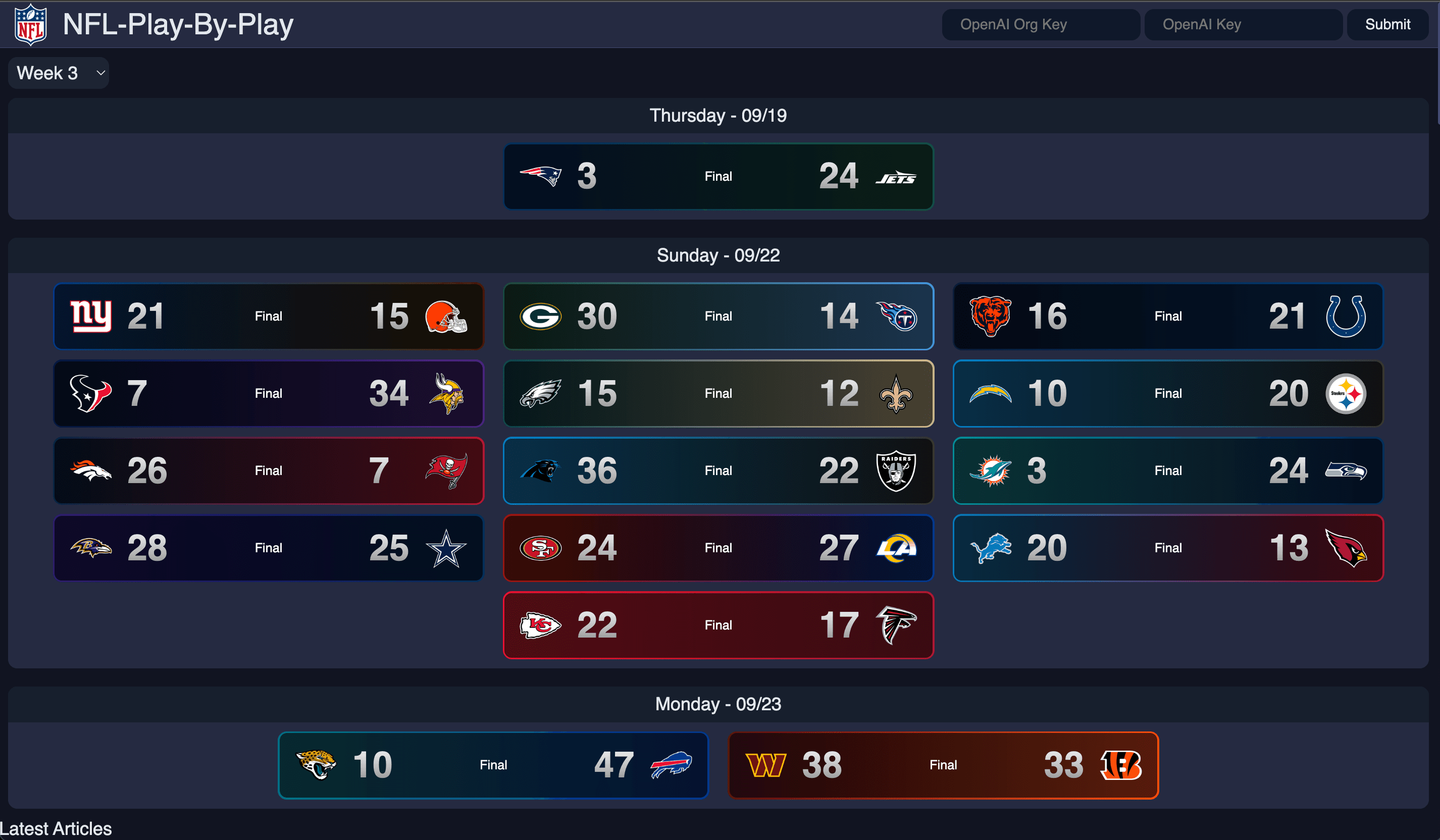 NFL Play-By-Play